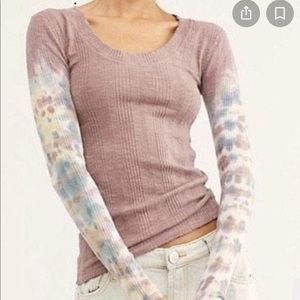 Free People Big Sur Tie-Dye Long Sleeve Tee